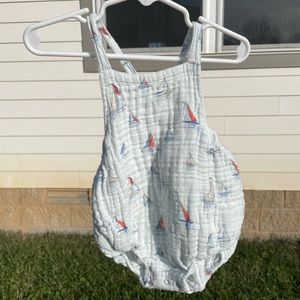 Angel Dear - Sailboats Muslin Bubble/Sunsuit